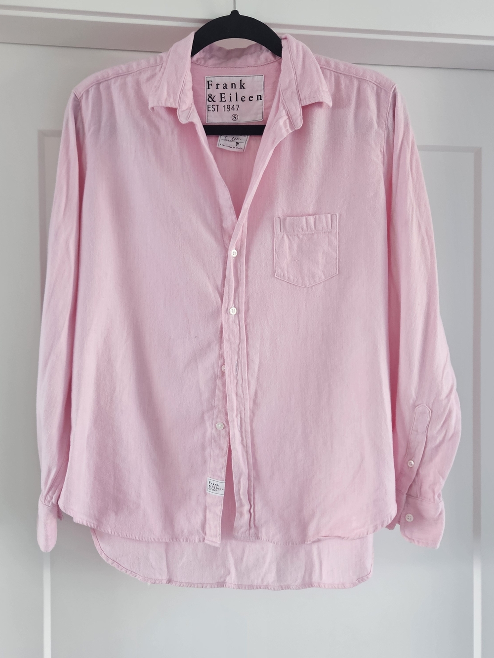 ​Frank & Eileen Button Up | Rare Italian Cashmere Touch | Discontinued Pink